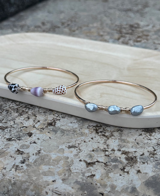 WRAPPED KESHI BANGLE